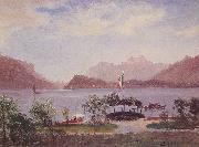 Albert Bierstadt Italian Lake Scene Spain oil painting reproduction
